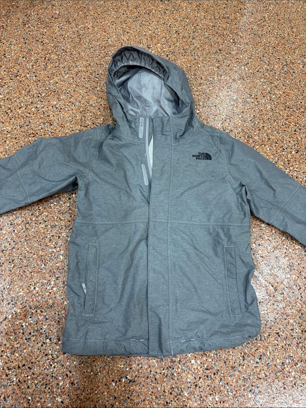 The North Face Kids Hooded Raincoat - Heather Gray